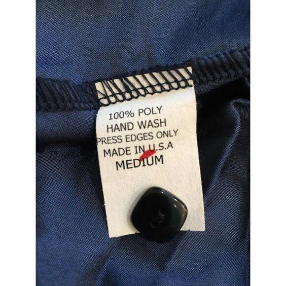 Beluva Women's Collared 3/4 Sleeve High-Low Hem Button Up Shirt Blue Medium - Picture 5 of 9